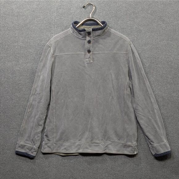 Carbon 2 Colbalt Pullover Mens Large Pique Knit 1/4 Button Contrasting Trim - Picture 1 of 10